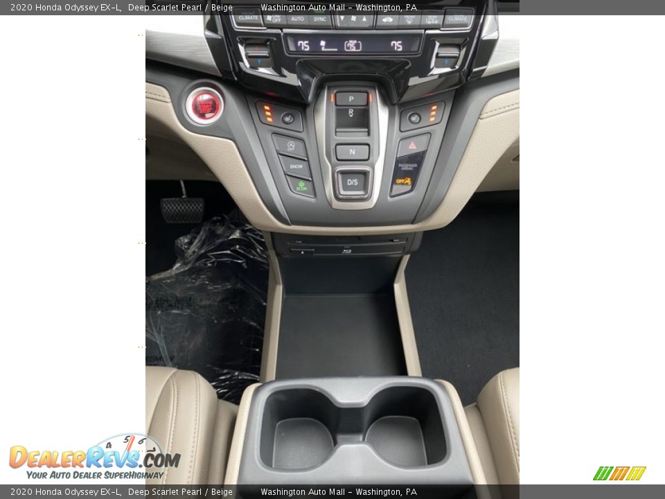2020 Honda Odyssey EX-L Deep Scarlet Pearl / Beige Photo #36