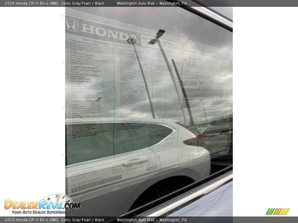 2020 Honda CR-V EX-L AWD Sonic Gray Pearl / Black Photo #15