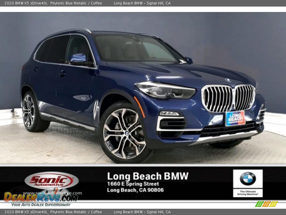 2020 BMW X5 sDrive40i Phytonic Blue Metallic / Coffee Photo #1