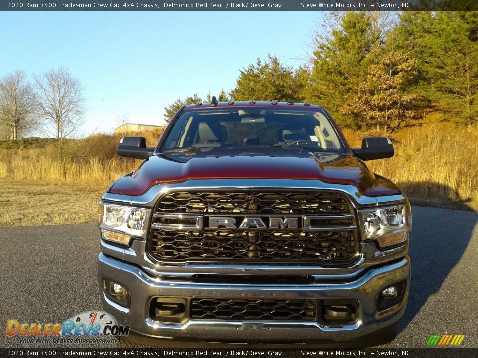 2020 Ram 3500 Tradesman Crew Cab 4x4 Chassis Delmonico Red Pearl / Black/Diesel Gray Photo #3