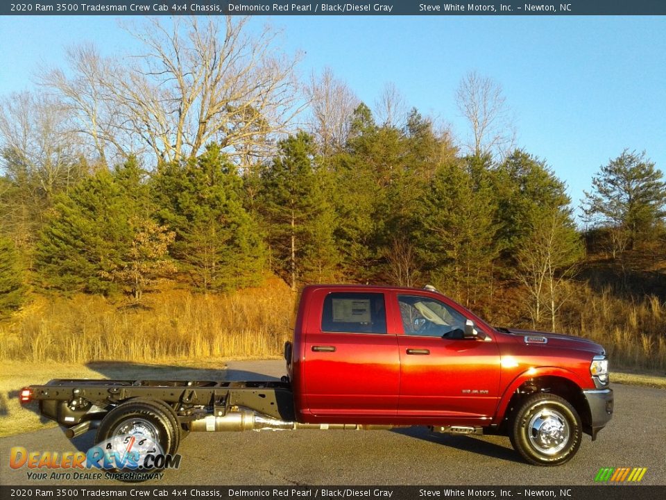 2020 Ram 3500 Tradesman Crew Cab 4x4 Chassis Delmonico Red Pearl / Black/Diesel Gray Photo #5