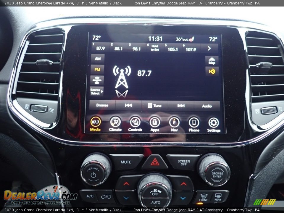 2020 Jeep Grand Cherokee Laredo 4x4 Billet Silver Metallic / Black Photo #17