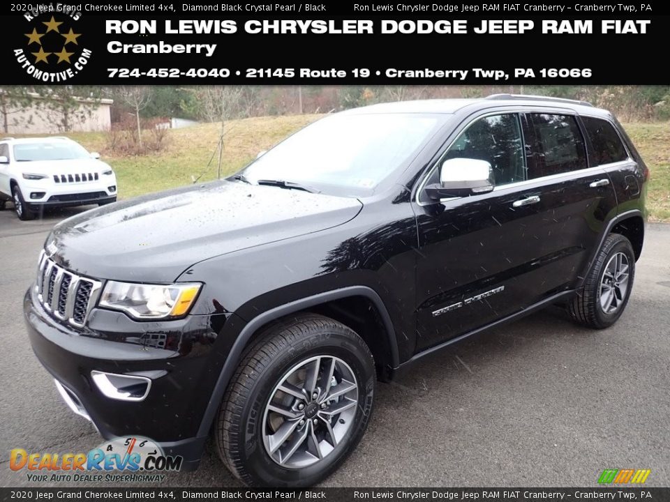 2020 Jeep Grand Cherokee Limited 4x4 Diamond Black Crystal Pearl / Black Photo #1