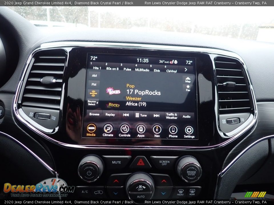 2020 Jeep Grand Cherokee Limited 4x4 Diamond Black Crystal Pearl / Black Photo #16