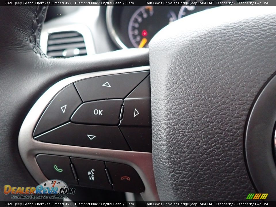 2020 Jeep Grand Cherokee Limited 4x4 Diamond Black Crystal Pearl / Black Photo #19
