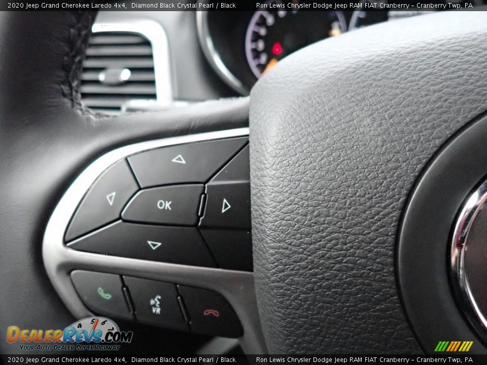 2020 Jeep Grand Cherokee Laredo 4x4 Diamond Black Crystal Pearl / Black Photo #20
