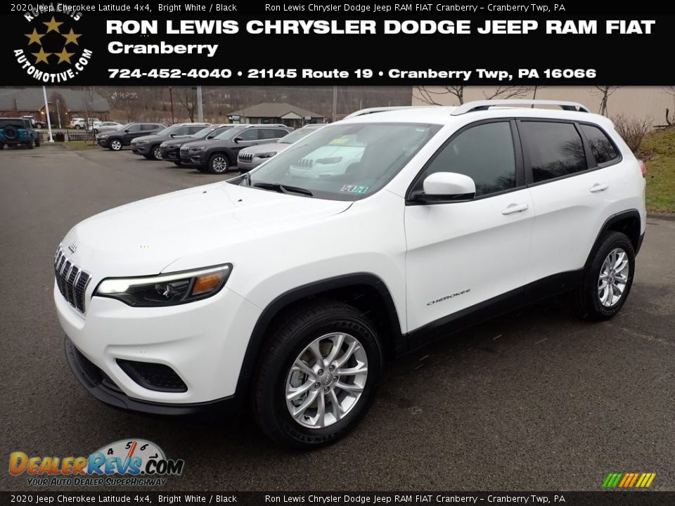 2020 Jeep Cherokee Latitude 4x4 Bright White / Black Photo #1