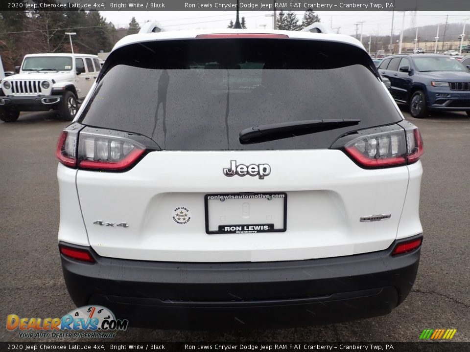 2020 Jeep Cherokee Latitude 4x4 Bright White / Black Photo #4