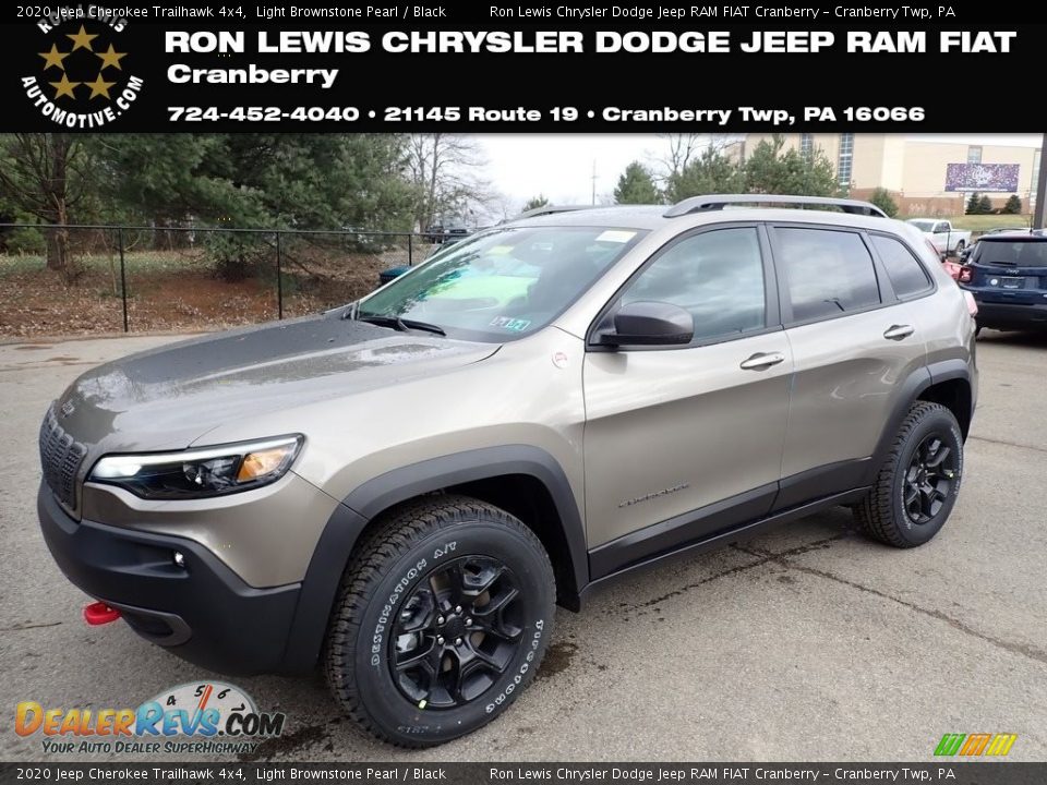 2020 Jeep Cherokee Trailhawk 4x4 Light Brownstone Pearl / Black Photo #1