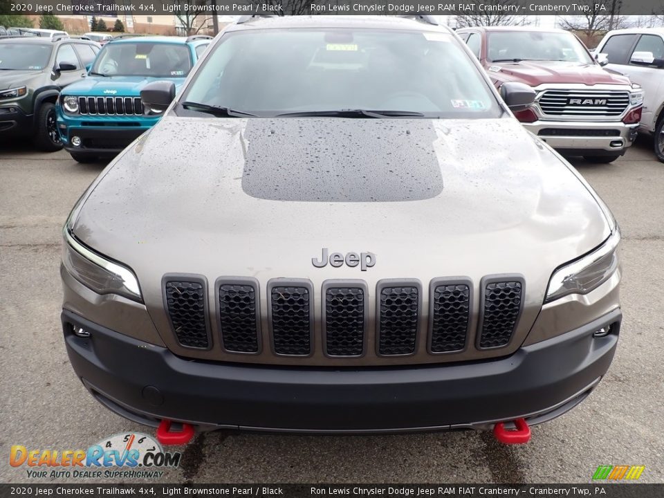 2020 Jeep Cherokee Trailhawk 4x4 Light Brownstone Pearl / Black Photo #8