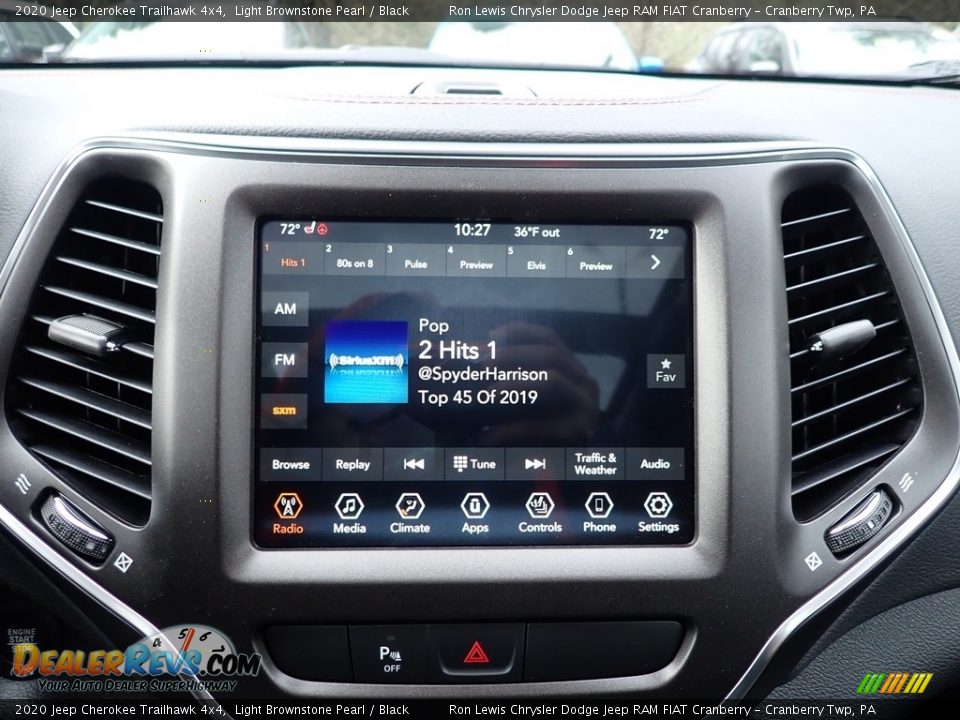 2020 Jeep Cherokee Trailhawk 4x4 Light Brownstone Pearl / Black Photo #16