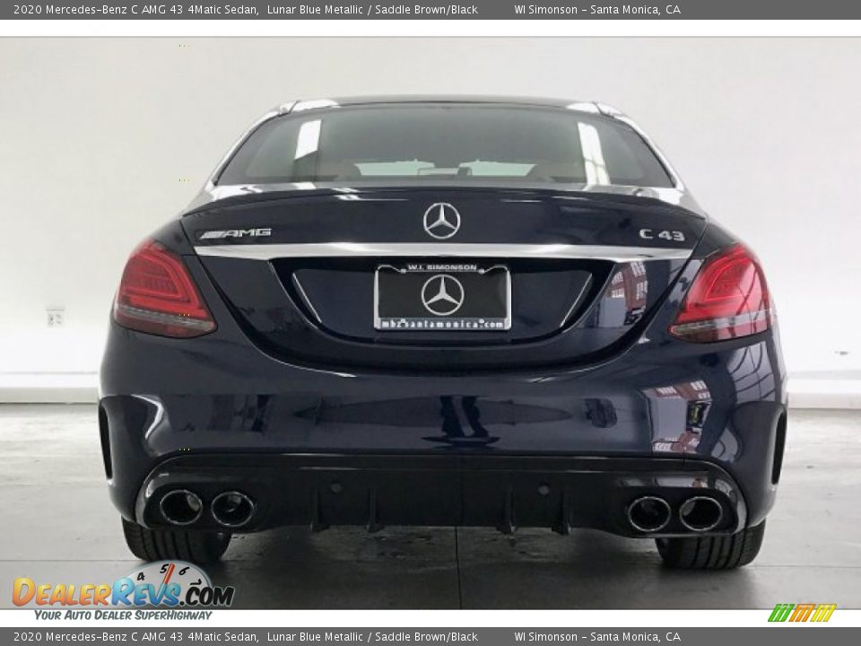 2020 Mercedes-Benz C AMG 43 4Matic Sedan Lunar Blue Metallic / Saddle Brown/Black Photo #3