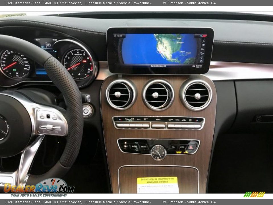 2020 Mercedes-Benz C AMG 43 4Matic Sedan Lunar Blue Metallic / Saddle Brown/Black Photo #5