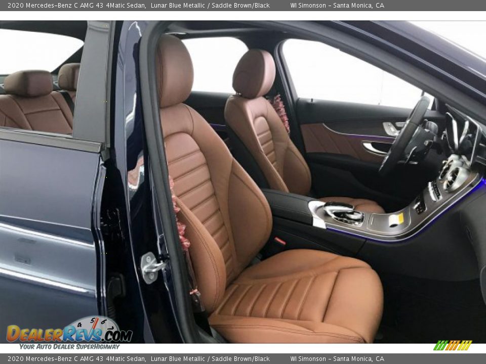 2020 Mercedes-Benz C AMG 43 4Matic Sedan Lunar Blue Metallic / Saddle Brown/Black Photo #6