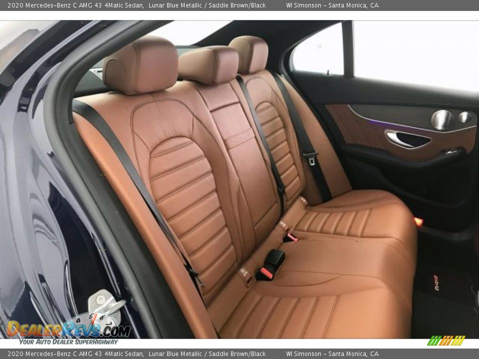 2020 Mercedes-Benz C AMG 43 4Matic Sedan Lunar Blue Metallic / Saddle Brown/Black Photo #13
