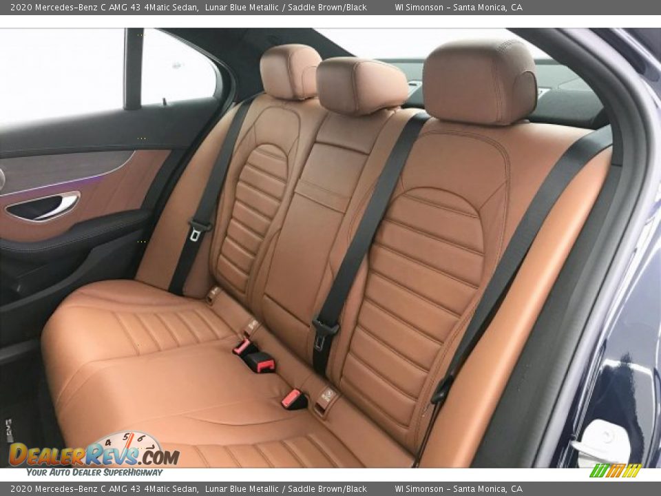 2020 Mercedes-Benz C AMG 43 4Matic Sedan Lunar Blue Metallic / Saddle Brown/Black Photo #15