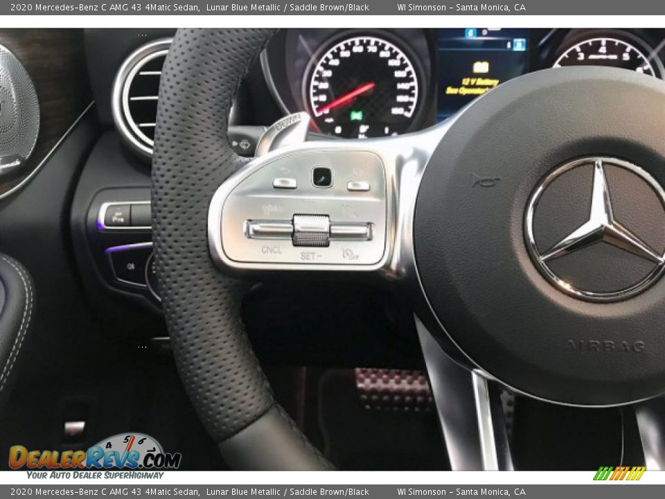2020 Mercedes-Benz C AMG 43 4Matic Sedan Lunar Blue Metallic / Saddle Brown/Black Photo #18