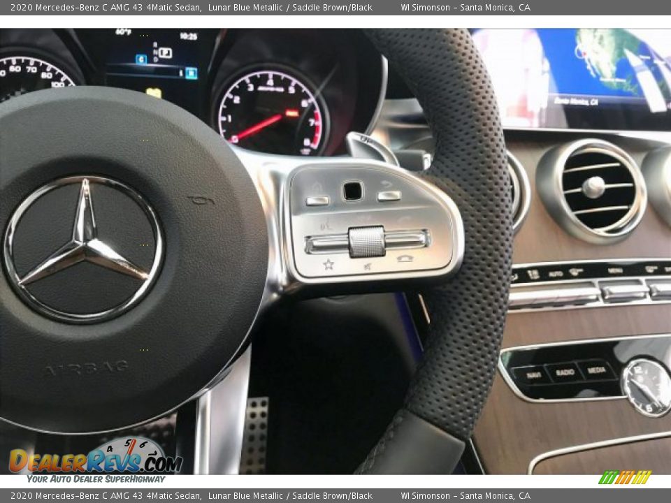 2020 Mercedes-Benz C AMG 43 4Matic Sedan Lunar Blue Metallic / Saddle Brown/Black Photo #19