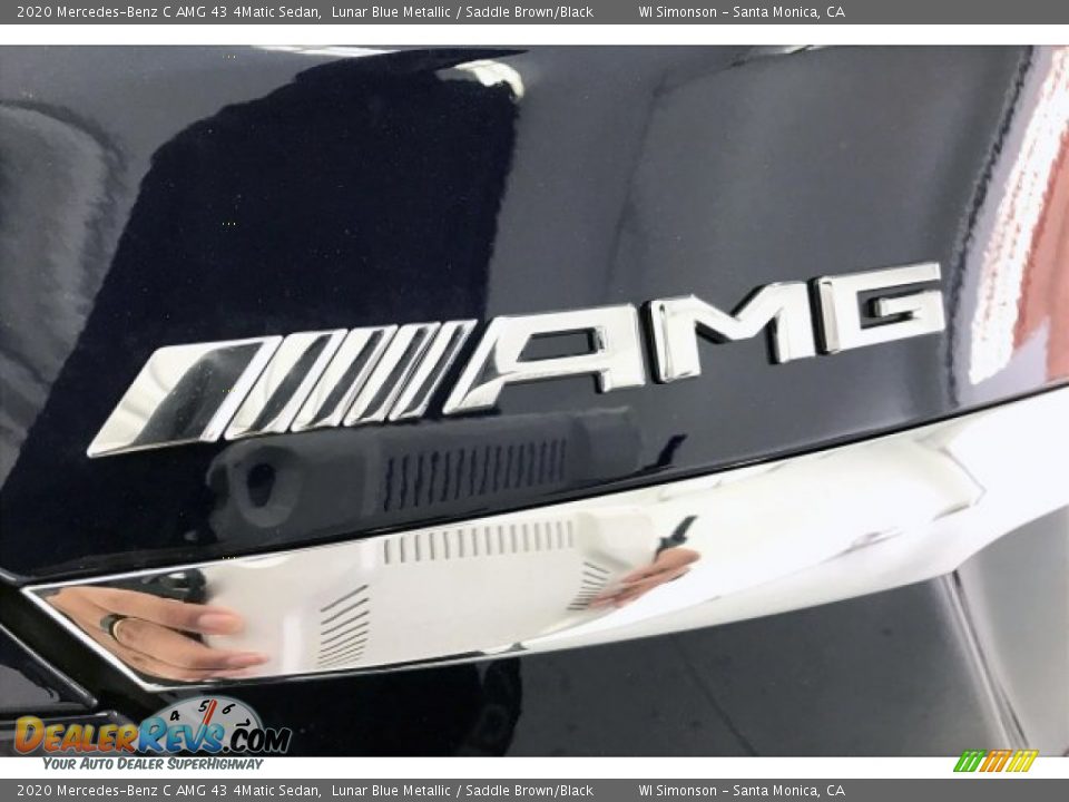 2020 Mercedes-Benz C AMG 43 4Matic Sedan Lunar Blue Metallic / Saddle Brown/Black Photo #27