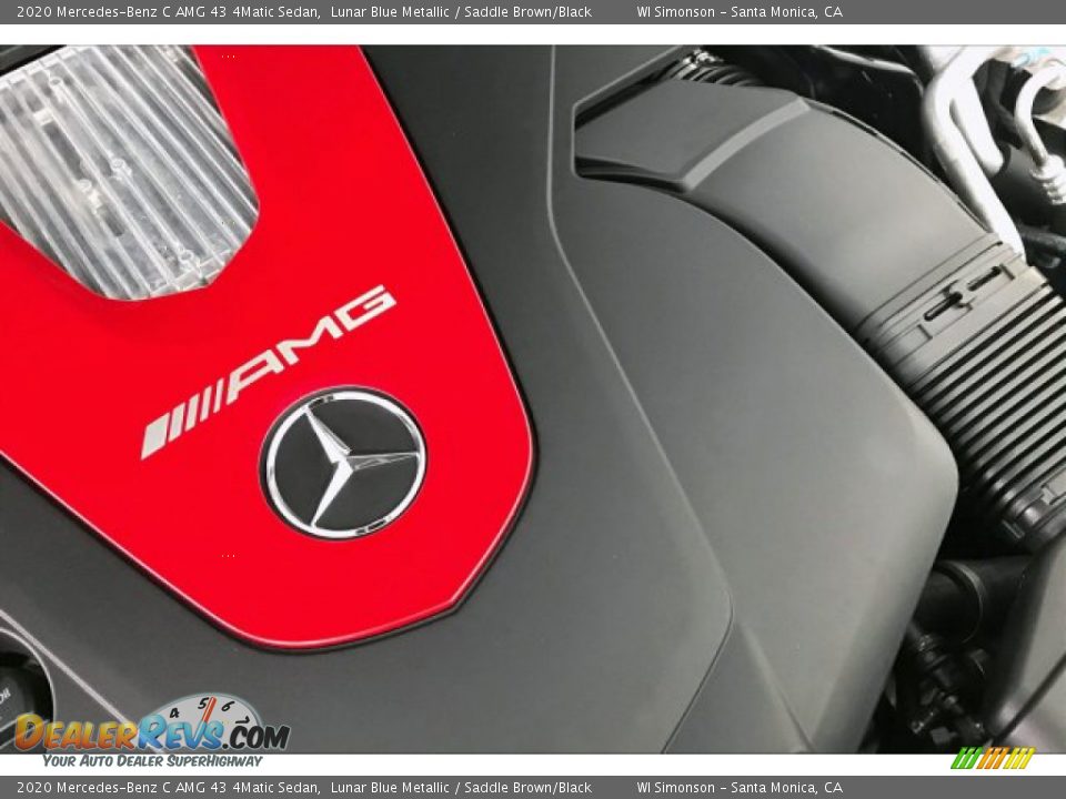 2020 Mercedes-Benz C AMG 43 4Matic Sedan Lunar Blue Metallic / Saddle Brown/Black Photo #31