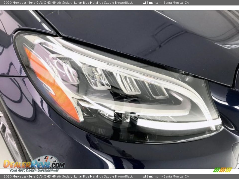 2020 Mercedes-Benz C AMG 43 4Matic Sedan Lunar Blue Metallic / Saddle Brown/Black Photo #32