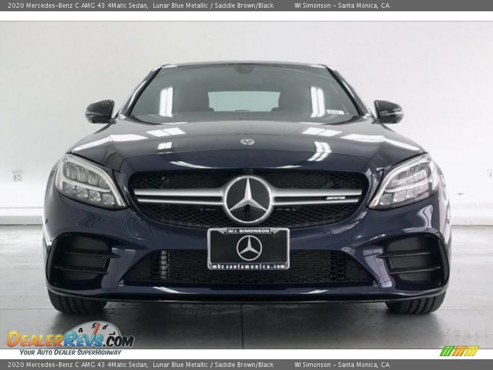 2020 Mercedes-Benz C AMG 43 4Matic Sedan Lunar Blue Metallic / Saddle Brown/Black Photo #2