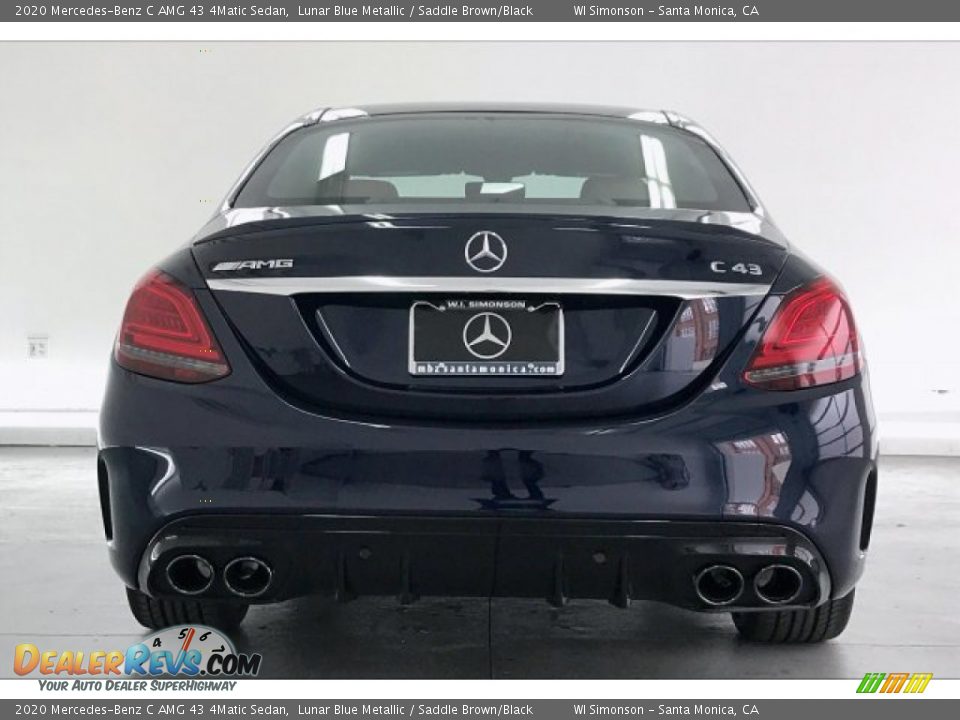 2020 Mercedes-Benz C AMG 43 4Matic Sedan Lunar Blue Metallic / Saddle Brown/Black Photo #3
