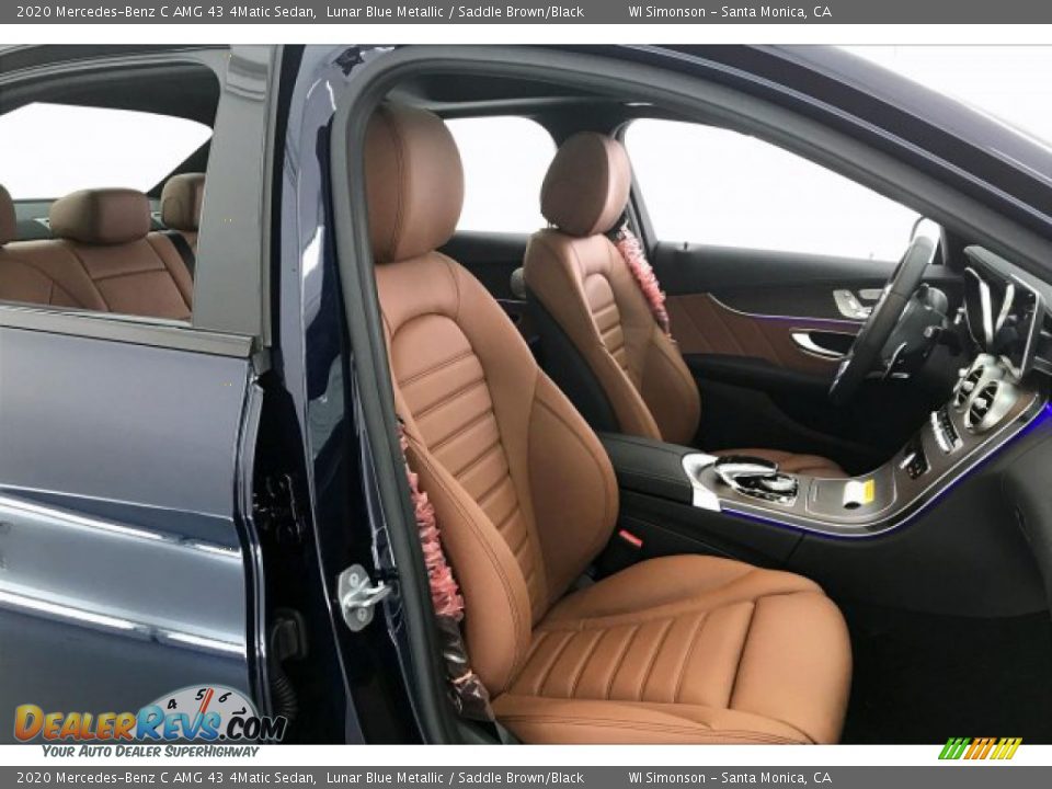 2020 Mercedes-Benz C AMG 43 4Matic Sedan Lunar Blue Metallic / Saddle Brown/Black Photo #6