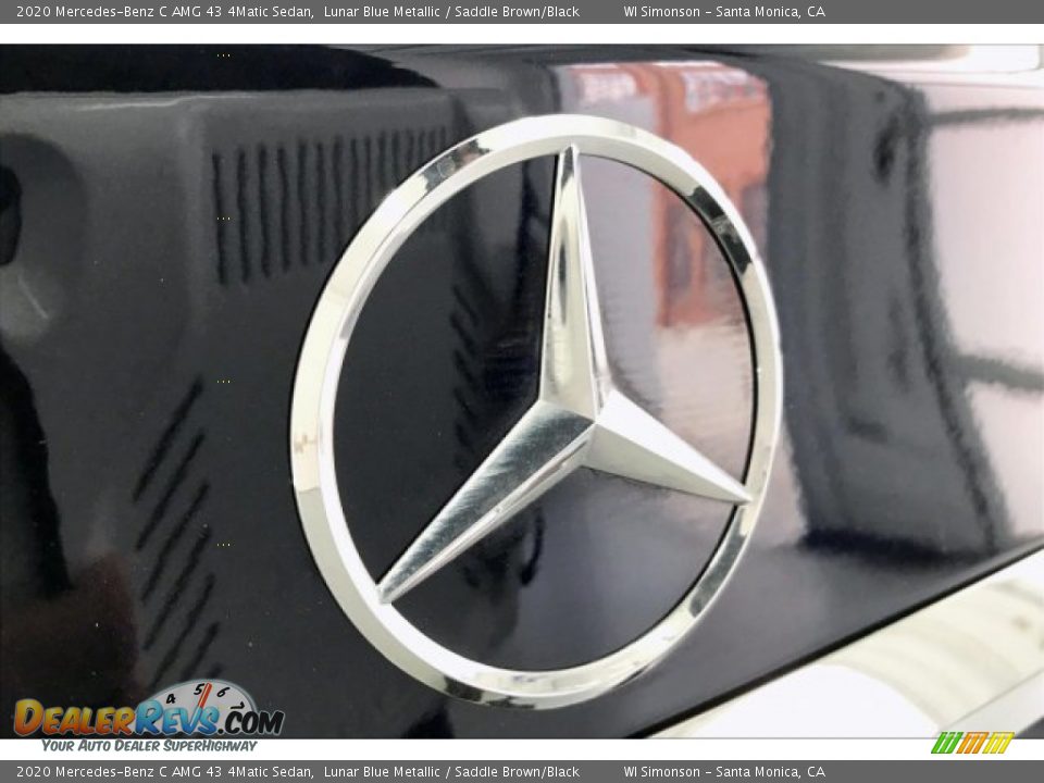 2020 Mercedes-Benz C AMG 43 4Matic Sedan Lunar Blue Metallic / Saddle Brown/Black Photo #7