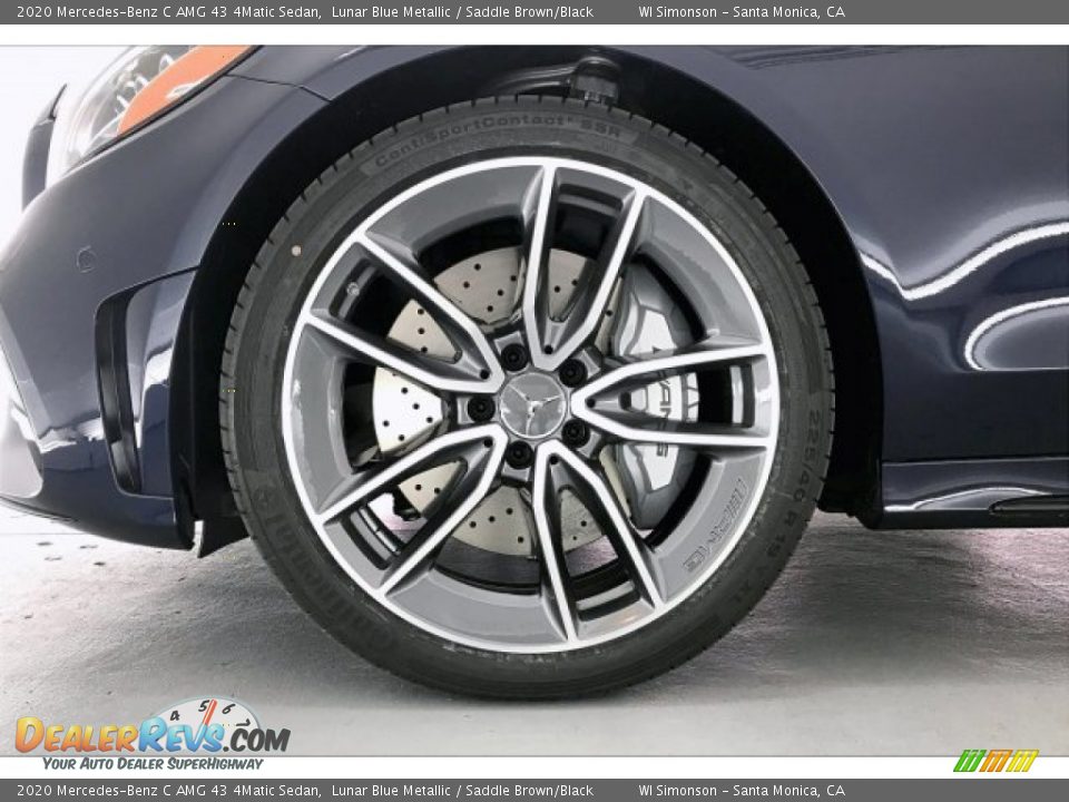 2020 Mercedes-Benz C AMG 43 4Matic Sedan Lunar Blue Metallic / Saddle Brown/Black Photo #8