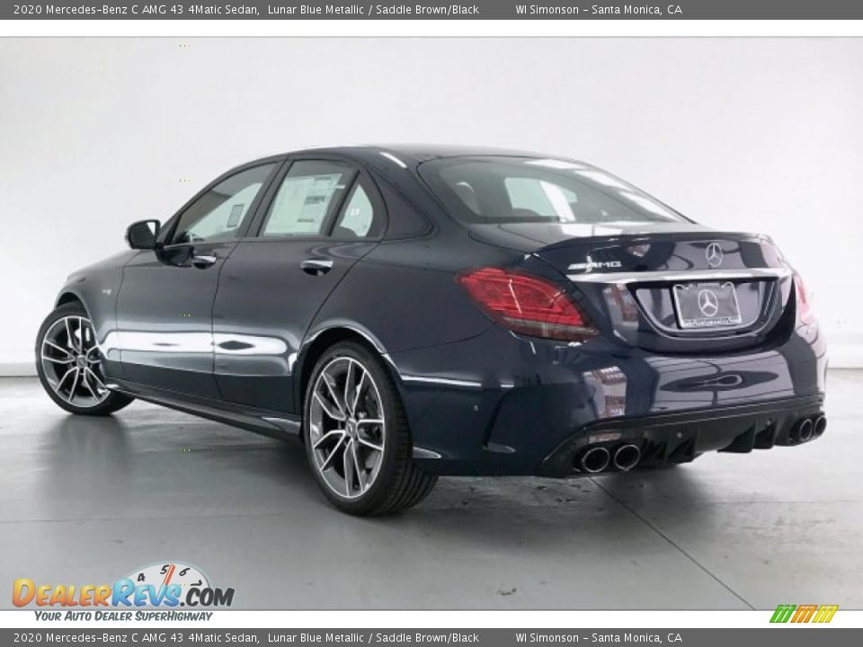 2020 Mercedes-Benz C AMG 43 4Matic Sedan Lunar Blue Metallic / Saddle Brown/Black Photo #10