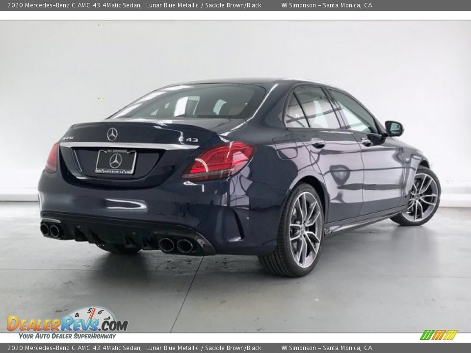 2020 Mercedes-Benz C AMG 43 4Matic Sedan Lunar Blue Metallic / Saddle Brown/Black Photo #16