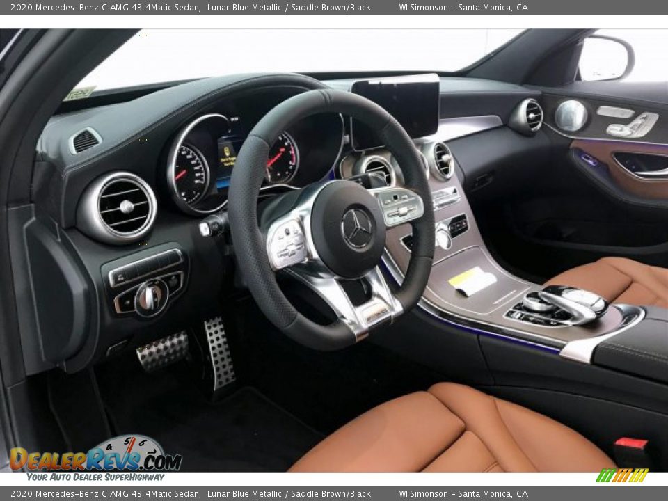 2020 Mercedes-Benz C AMG 43 4Matic Sedan Lunar Blue Metallic / Saddle Brown/Black Photo #22