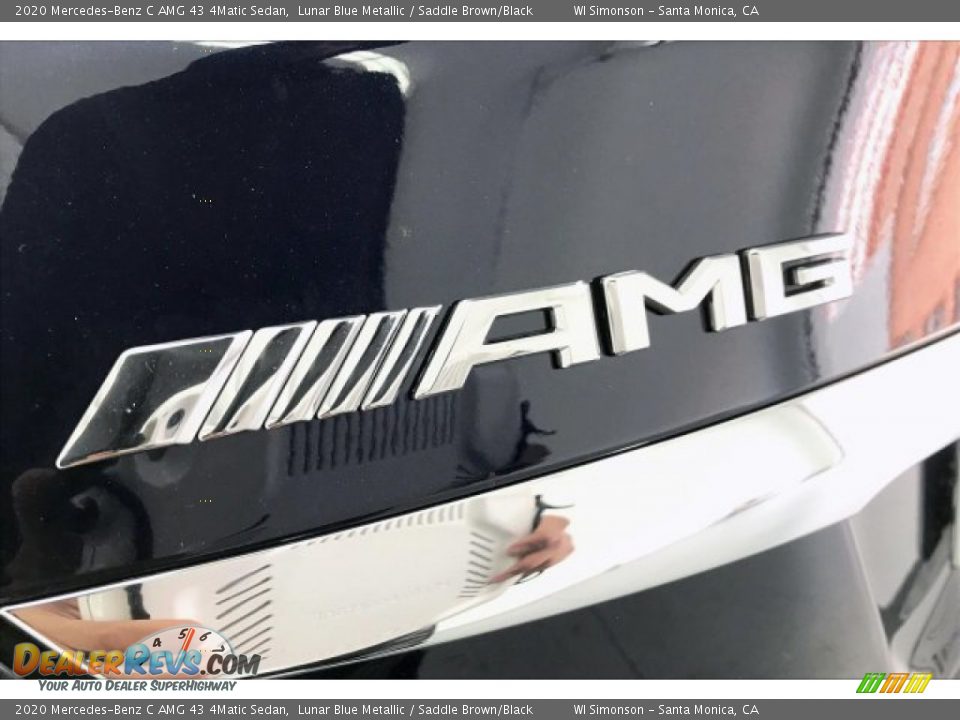 2020 Mercedes-Benz C AMG 43 4Matic Sedan Lunar Blue Metallic / Saddle Brown/Black Photo #27