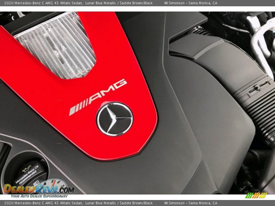2020 Mercedes-Benz C AMG 43 4Matic Sedan Lunar Blue Metallic / Saddle Brown/Black Photo #31
