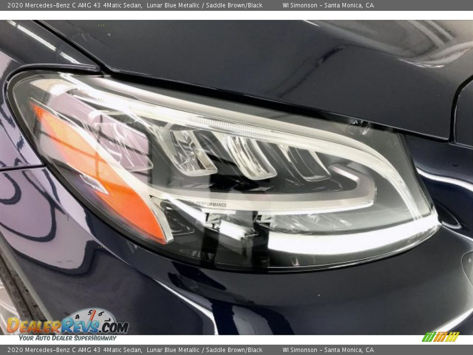 2020 Mercedes-Benz C AMG 43 4Matic Sedan Lunar Blue Metallic / Saddle Brown/Black Photo #32