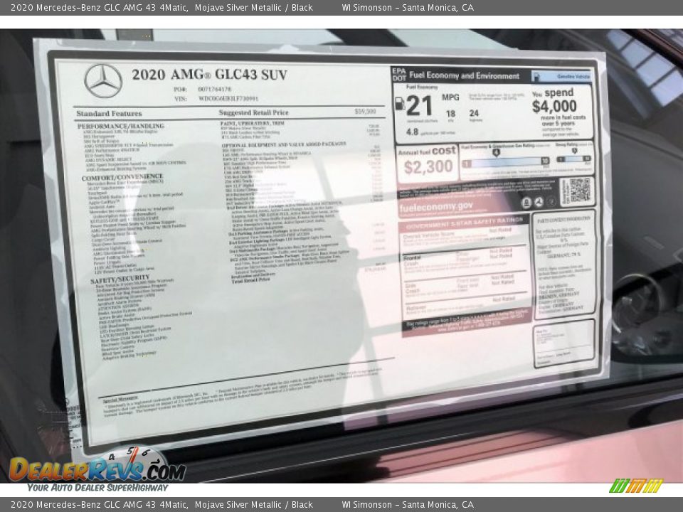 2020 Mercedes-Benz GLC AMG 43 4Matic Mojave Silver Metallic / Black Photo #11