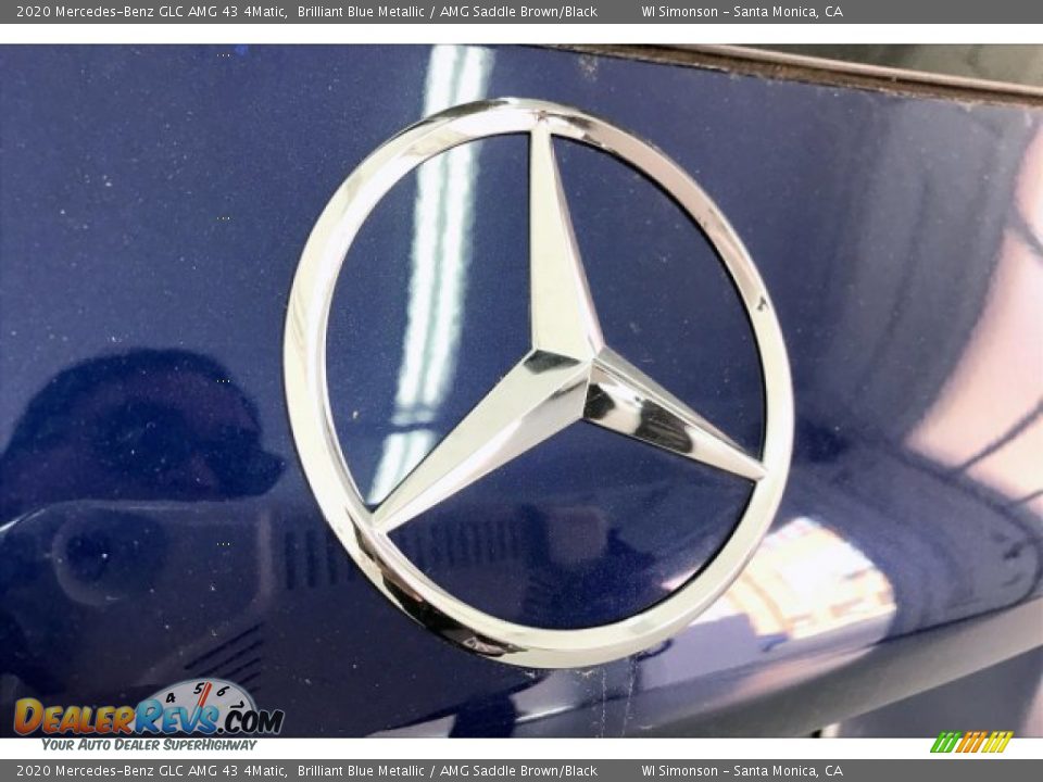 2020 Mercedes-Benz GLC AMG 43 4Matic Brilliant Blue Metallic / AMG Saddle Brown/Black Photo #7