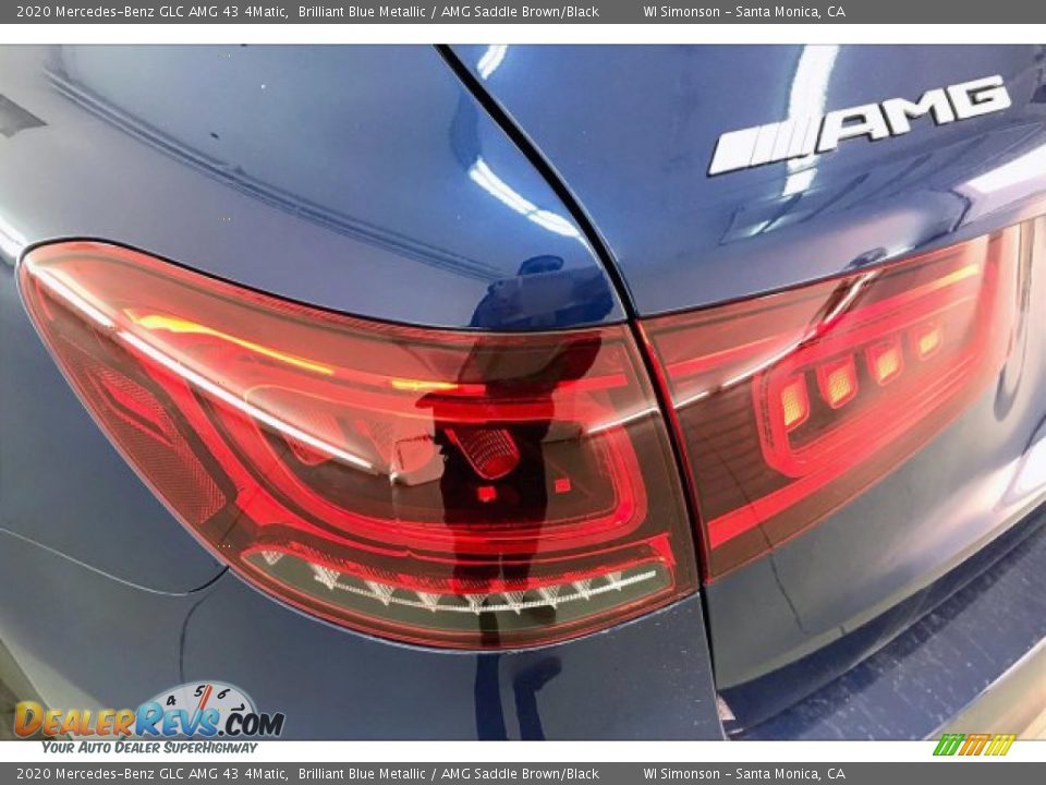 2020 Mercedes-Benz GLC AMG 43 4Matic Brilliant Blue Metallic / AMG Saddle Brown/Black Photo #26
