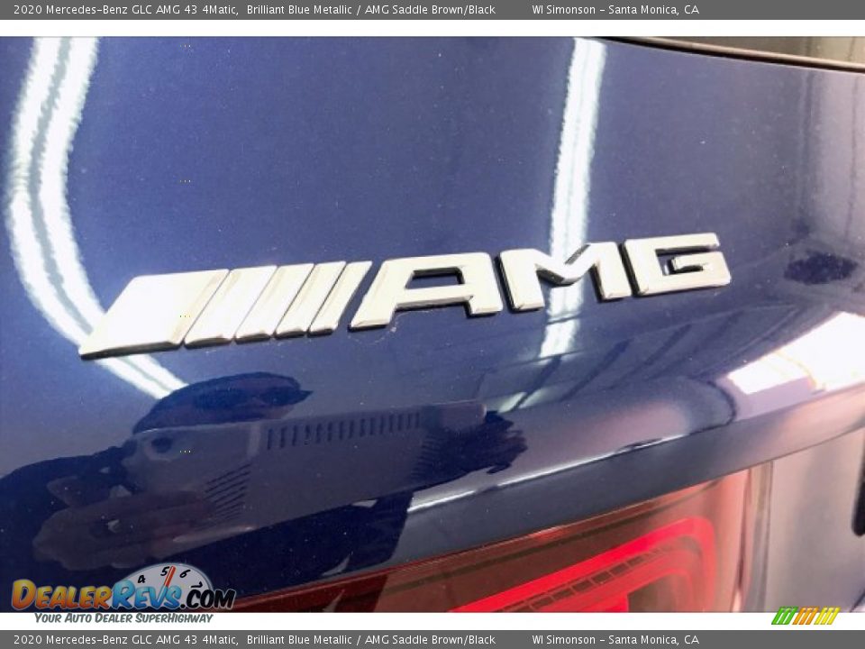 2020 Mercedes-Benz GLC AMG 43 4Matic Brilliant Blue Metallic / AMG Saddle Brown/Black Photo #27
