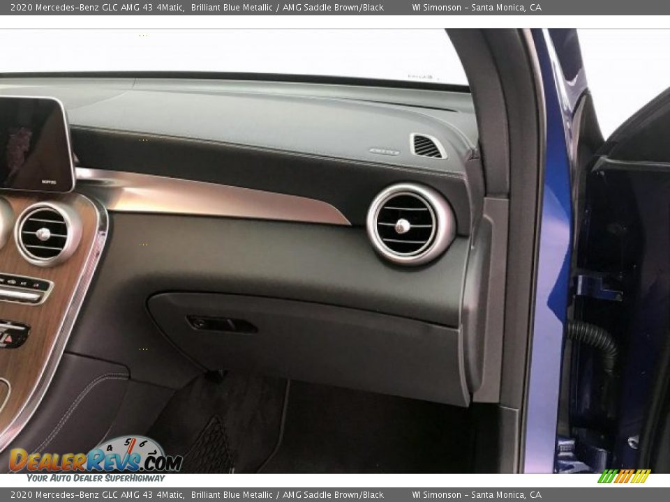 2020 Mercedes-Benz GLC AMG 43 4Matic Brilliant Blue Metallic / AMG Saddle Brown/Black Photo #28