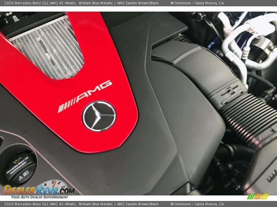 2020 Mercedes-Benz GLC AMG 43 4Matic Brilliant Blue Metallic / AMG Saddle Brown/Black Photo #31