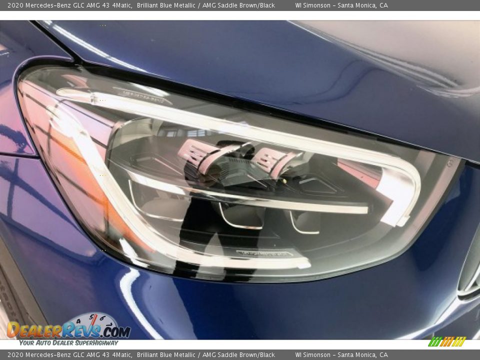 2020 Mercedes-Benz GLC AMG 43 4Matic Brilliant Blue Metallic / AMG Saddle Brown/Black Photo #32