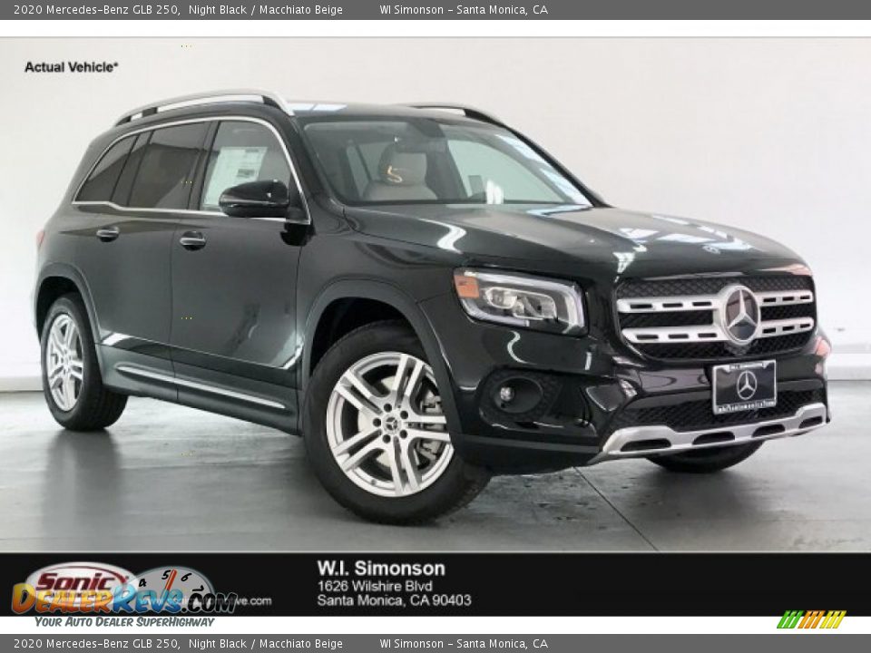 2020 Mercedes-Benz GLB 250 Night Black / Macchiato Beige Photo #1