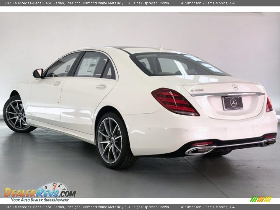 2020 Mercedes-Benz S 450 Sedan designo Diamond White Metallic / Silk Beige/Espresso Brown Photo #2