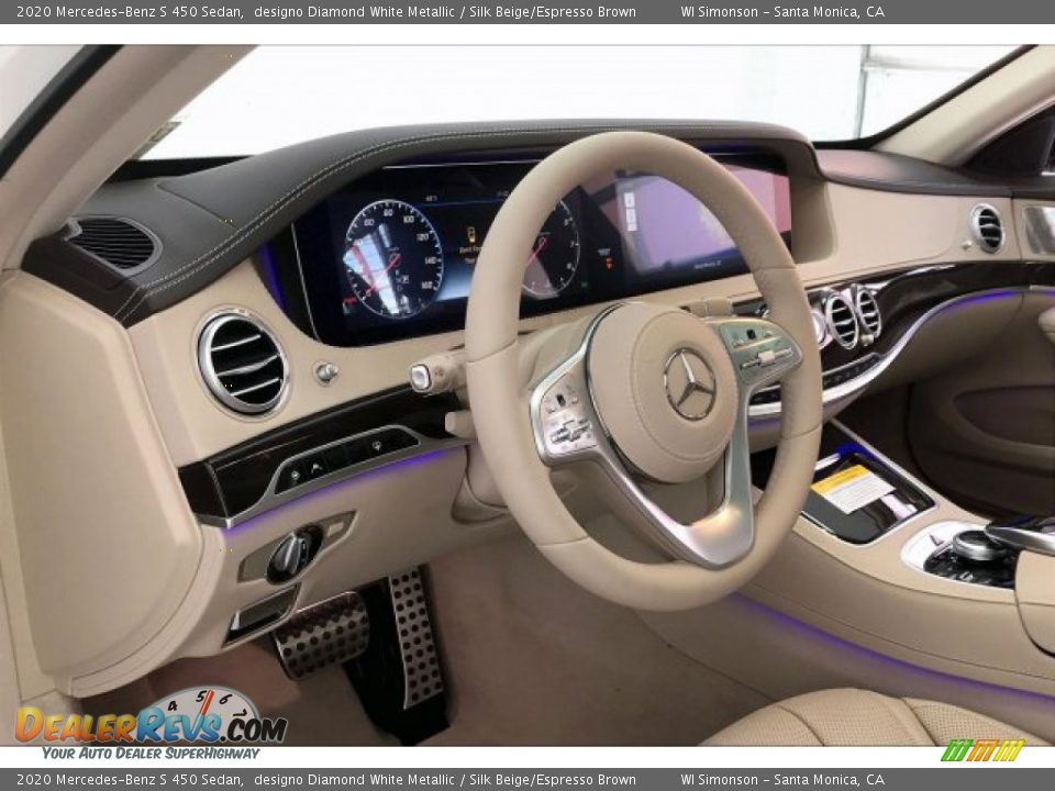 2020 Mercedes-Benz S 450 Sedan designo Diamond White Metallic / Silk Beige/Espresso Brown Photo #4