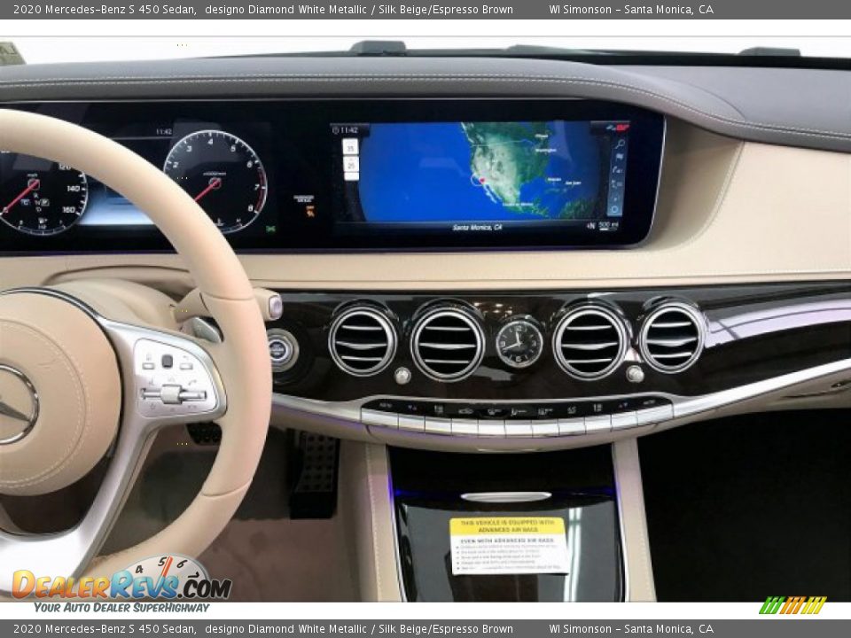 2020 Mercedes-Benz S 450 Sedan designo Diamond White Metallic / Silk Beige/Espresso Brown Photo #6
