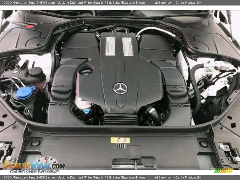 2020 Mercedes-Benz S 450 Sedan designo Diamond White Metallic / Silk Beige/Espresso Brown Photo #8