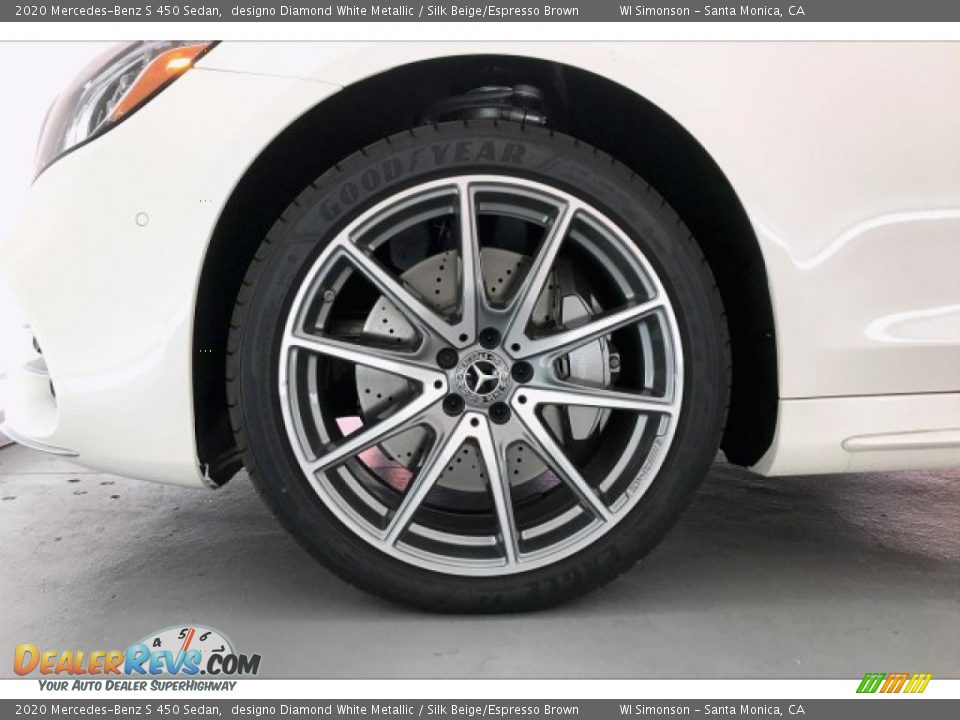 2020 Mercedes-Benz S 450 Sedan designo Diamond White Metallic / Silk Beige/Espresso Brown Photo #9