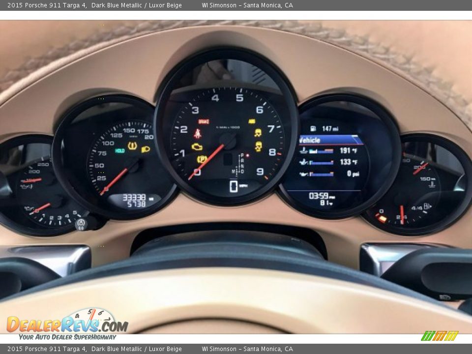 2015 Porsche 911 Targa 4 Gauges Photo #20